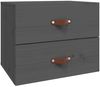 vidaXL Wand-Nachttische 2 Stk. Grau 50x36x40 cm 820981 Bild 5