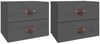 vidaXL Wand-Nachttische 2 Stk. Grau 50x36x40 cm 820981 Bild 2
