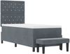 vidaXL Boxspringbett mit Kopfteil Dunkelgrau 200 x 80 cm Samt 3344409 Bild 5