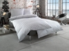 Bettwaesche-mit-Stil 'Oslo' Bettwäsche, Mako-Batist, Grau, 200x220 cm + 2x 80x80 cm, Streifen