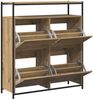 vidaXL Schuhschrank Artisan-Eiche 100 x 34 x 112 cm Holzwerkstoff 3365548 Bild 5