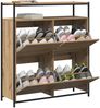 vidaXL Schuhschrank Artisan-Eiche 100 x 34 x 112 cm Holzwerkstoff 3365548 Bild 3