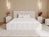 GRAINGOLD Smile Doppelbett 140x200, mit hohem Kopfteil, Bettkasten, Bouclé-Stoff, Beige Bild 3