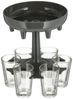 Spetebo Schnapsglas Schnapsspender und Halter mit 6 Gläsern - 13x12, Kunststoff, Glas, Shot Likör Spender mit Schnaps Gläsern Bild 2