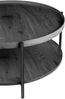 CLP Couchtisch Corbitan rund aus Holz 2 Ebenen Metallgestell schwarz,grau Ø 80 cm Bild 5