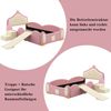 Kinderbett Polsterbett mit Rutsche & LED,Crown Cartoon Bett Krone Rosa &Beige 90x200 cm Spielbett mit Treppe & Licht Bild 5