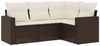 vidaXL 4-tlg. Garten-Sofagarnitur mit Kissen Braun Poly Rattan 3251250 Bild 2