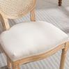 Esszimmerstuhl mit Rattanlehne – französischer Stil, Leinen, 59,5 x 49 x 95 cm, Beige Bild 5