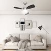 vidaXL Deckenventilator mit Licht und Fernbedienung 76 cm Dunkelbraun 51493 Bild 3