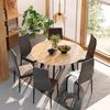 Esstisch Halvar Schwarz 120 x 120 cm Vicco Bild 3