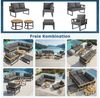 Odikalo Gartenlounge-Set Gartenmöbel Set Gartensitzgruppe mit verstellbaren Füßen, (robuste Metallbasis, 9cm dicken Kissen und 2er-Set Holztischen, freie Kombination für Terrasse, Balkon, Poolbereich) Bild 3