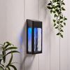 Lights4fun LED Außen-Wandleuchte LED Solar Wandleuchte aus Glas schwarz Bild 3