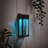 Lights4fun LED Außen-Wandleuchte LED Solar Wandleuchte aus Glas schwarz Bild 4