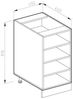 Küchenregal R-Line Goldkraft Eiche 40 cm ohne Arbeitsplatte Vicco Bild 2