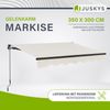 Juskys Markise - Gelenkarmmarkise mit Kurbel & Halterung, Beige, 350x300 cm Bild 2