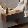 Planetmöbel Garderoben-Set 2x Hängeschrank WEST 100 cm gold eiche / anthrazit, (Garderobenschrank, Wandgarderobe hängend oder stehend), in verschiedenen Farben Bild 2