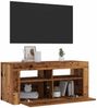 vidaXL TV-Schrank mit LED-Leuchten Altholz-Optik 90x35x40 cm 856321 Bild 5