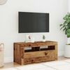 vidaXL TV-Schrank mit LED-Leuchten Altholz-Optik 90x35x40 cm 856321 Bild 4