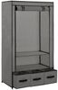 vidaXL Kleiderschrank, Stoff, grau, 87 x 49 x 159 cm Bild 3