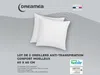DREAMEA - HAELIA Kopfkissen Stoff Weiß - B 60 cm x H 15 cm x L 60 cm Bild 3