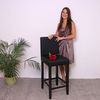 2er-Set Barhocker Barstuhl M37 Leder ~ braun, helle Füße Bild 5