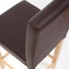 2er-Set Barhocker Barstuhl M37 Leder ~ braun, helle Füße Bild 4