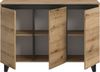 Sideboard B/H/T: 120x84x36 cm in Evoke Oak Nachbildung und schwarz Bild 3