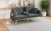 Merax Schlafsofa 2-Sitzer-Sofa mit Liegefunktion, drei verstellbaren Neigungswinkeln und Getränkehalter, Grau Bild 5
