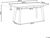 Esstisch dunkler Holzfarbton / schwarz 160/200x90 cm ausziehbar SALVADOR Bild 2