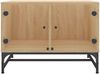 vidaXL Couchtisch mit Glastüren Sonoma-Eiche 68,5x50x50 cm 836541 Bild 5