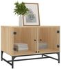 vidaXL Couchtisch mit Glastüren Sonoma-Eiche 68,5x50x50 cm 836541 Bild 3