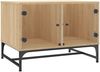 vidaXL Couchtisch mit Glastüren Sonoma-Eiche 68,5x50x50 cm 836541 Bild 2