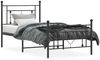 vidaXL Bettgestell mit Kopf- und Fußteil Metall Schwarz 100x200 cm 374352 Bild 5