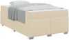 vidaXL Bettrahmen mit Matratze Creme 120 x 190 cm Stoff 3399178 Bild 2