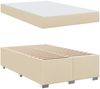 vidaXL Bettrahmen mit Matratze Creme 120 x 190 cm Stoff 3399178 Bild 4
