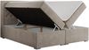 Boxspringbett, Modern Bett mit Multipocket-Matratze und zwei Bettkästen - JASIR - 120 x 200 cm - Beige Stoff - H4 Bild 4