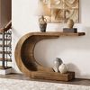 Tribesigns Konsolentisch Holz C-förmiger Flurtisch, 110 x 35cm Beistelltisch, Sofatisch Bild 5