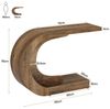 Tribesigns Konsolentisch Holz C-förmiger Flurtisch, 110 x 35cm Beistelltisch, Sofatisch Bild 4
