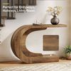 Tribesigns Konsolentisch Holz C-förmiger Flurtisch, 110 x 35cm Beistelltisch, Sofatisch Bild 3