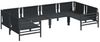 vidaXL Gartensofa-set mit Kissen 6 pcs Schwarz Stahl 3378966 Bild 5