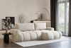 Selsey 'Ombo Mini' Ecksofa mit Schlaffunktion, Bettkasten und Plüsch-Bezug, Creme, rechts Bild 3