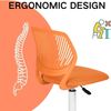 Homy Casa Bürostuhl Schreibtischstuhl Orange Stoffsitz ergonomisch Drehstuhl Bild 5