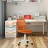 Homy Casa Bürostuhl Schreibtischstuhl Orange Stoffsitz ergonomisch Drehstuhl Bild 4