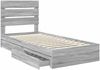 vidaXL Aufbewahrungsbett Graues Sonoma 100 x 200 cm Holzwerkstoff 3411922 Bild 5