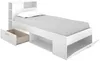 Vente-unique - LEANDRE Bett Holz, Platte Weiß - B 99,6 cm x H 95 cm x L 218,5 cm Bild 5
