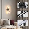 BlingBin LED Wandleuchte Wandlampe Innen 15W 1500LM für Schlafzimmer, Warmweiß, 3000K, LED fest integriert, Warmweiß, gebogene Design Wandlicht für Wohnzimmer Treppenhaus Flur Bild 3