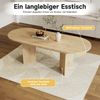 Merax Ausziehbarer Esstisch 140/180 * 90 cm, geeignet für 6–8 Personen, Esstisch mit abgerundeten Ecken, verdickte Tischplatte, ausziehbarer Esstisch, Eichenfarbe Bild 5