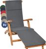 Beautissu Polsterauflage 2er Set Luxus Deckchair Auflage LoftLux DC, 175x45x5cm, Graphitgrau, Polsterauflage für Liegestuhl Gartenliege Polster Bezug Abnehmbar Bild 3