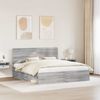 vidaXL Bettrahmen Graues Sonoma 200 x 200 cm Massives Kiefernholz 3412448 Bild 3
