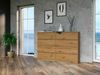 ibonto KOMMODE HANDWERKLICHE EICHE 40x138x97cm (H 97 x T 40 x B 138 cm) Bild 3
